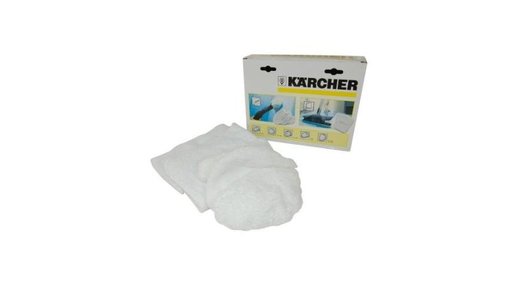 Салфетки Керхер (Karcher) из махровой ткани: 2 для пола и 3 маленькие для пароочистителей Керхер где насадка для пола с зажимом